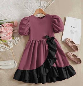 3D Digital Print Baby Girl Exclusive Dress RBKF0013