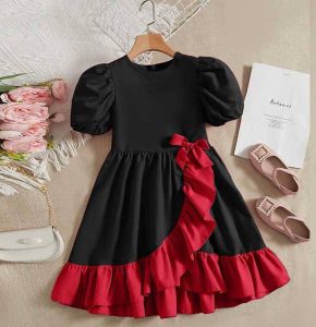 3D Digital Print Baby Girl Exclusive Dress RBKF0014