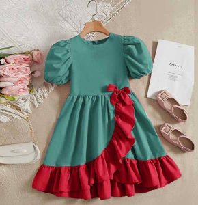 3D Digital Print Baby Girl Exclusive Dress RBKF0016