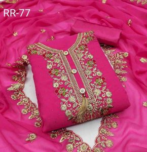 Embroidery Georgette Four Piece RBWF0239