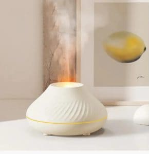 GearUP DQ705 Volcanic Flame Mini Humidifier With Color Night Light - White DSEG0017