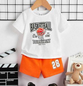 Kids Unisex Tees with Half Pant Set NRKF0031