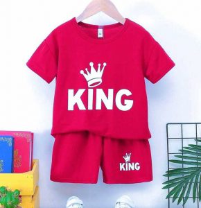 Kids Unisex Tees with Half Pant Set NRKF0033