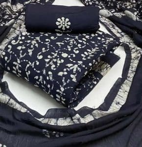 Pure Cotton Batik Three Piece - CSWF0158