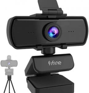 Fifine K420 Webcam 1440P 2K Web Camera With Privacy Cover  Tripod DSEG0004